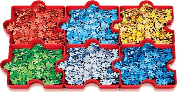 Sorteringsbakker Til Puslespil - 6 Stk - Op Til 1000 Brikker - Clementoni