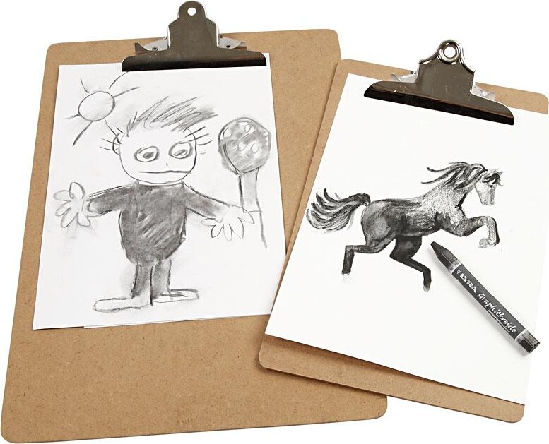 Clipboardtegneunderlag - A4 - Str 23X34X0 3 Cm - Sølv - 1 Stk