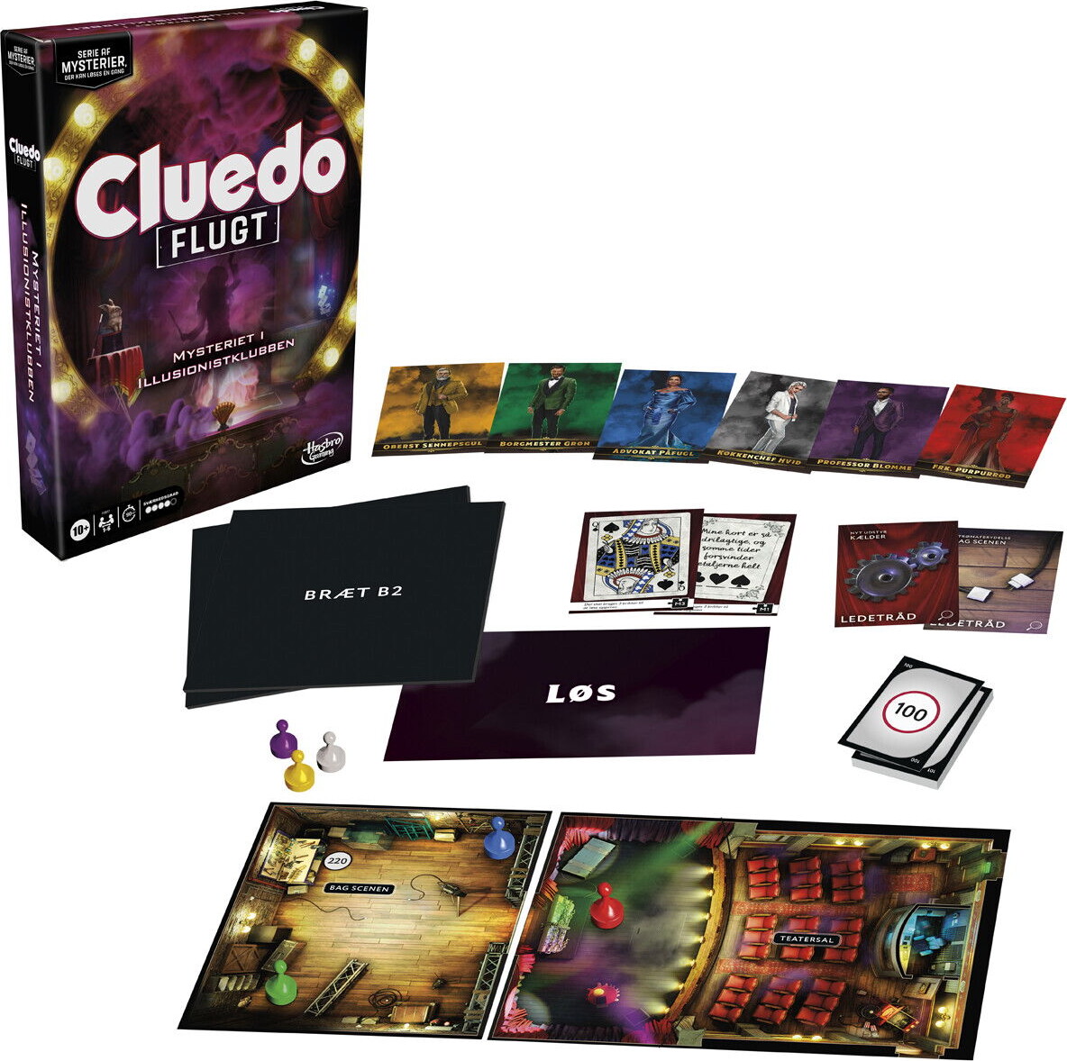 Cluedo - Flugt - Mysteriet I Illusionistklubben - Hasbro F8817