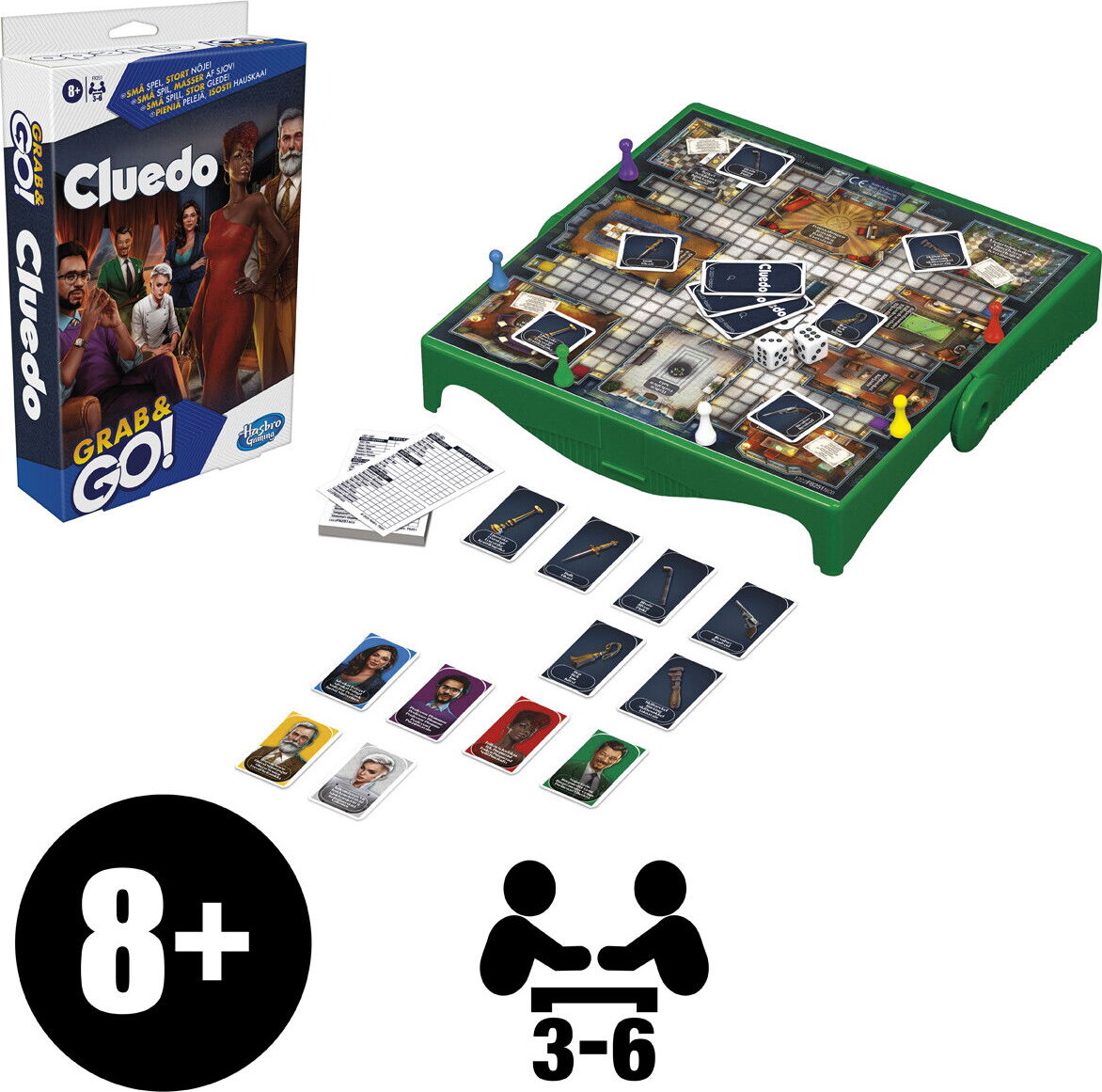 Cluedo - Grab Go - Brætspil Rejseudgave - Hasbro F8251