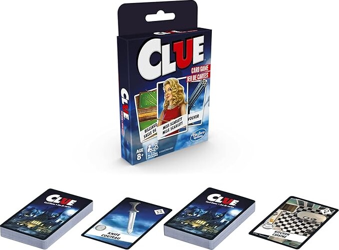 Clue - Cluedo Kortspil Udgave - Dansk Norsk - Hasbro E7599