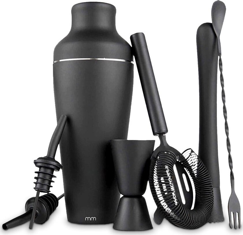 Cocktail Shaker Sæt - Sort - Mikamax