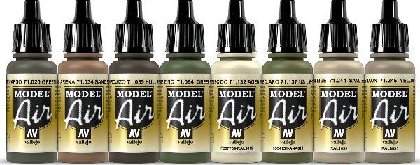 Vallejo - Maling Sæt - Cold War Modern Russian Desert Patterns - 8X17 Ml