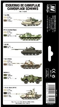 Vallejo - Maling Sæt - Cold War Modern Russian Desert Patterns - 8X17 Ml