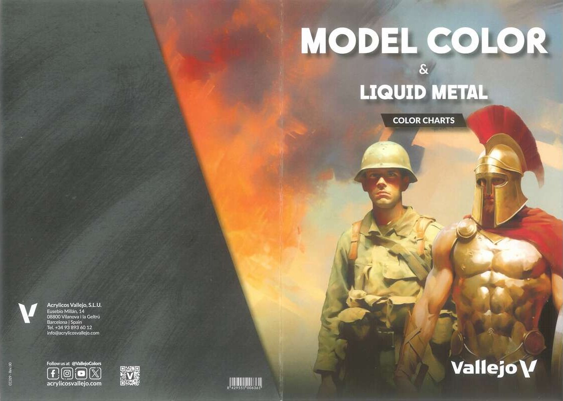 Vallejo - Color Charts - Model Color Liquid Metal 2024 - Cc329