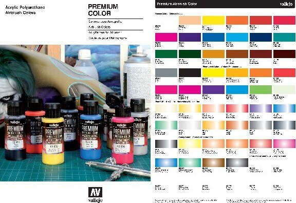 Vallejo Cc081 - Premium Color - Airbrush Colors - Color Chart