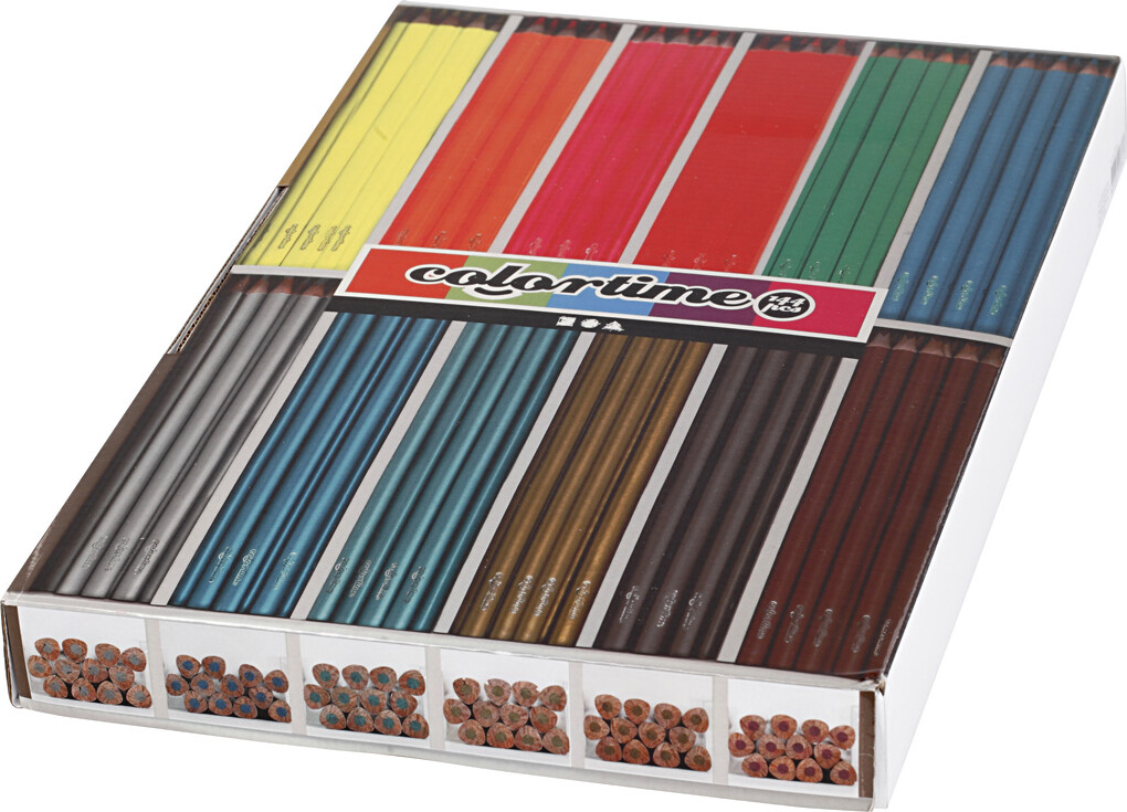 Colortime Farveblyanter - L 17 45 Cm - Mine 3 Mm - Metallicfarver -