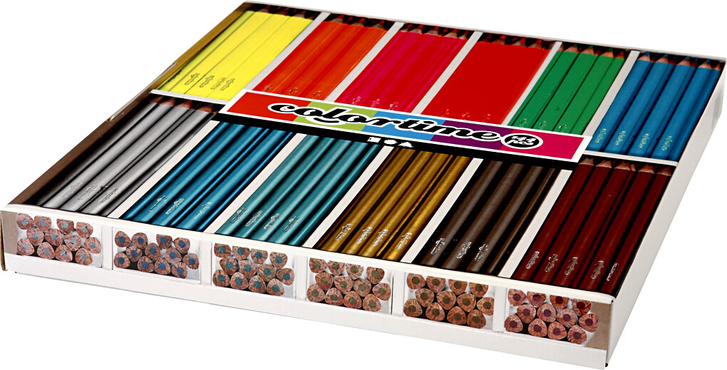 Colortime Farveblyanter - L 17 45 Cm - Mine 3 Mm - Metallicfarver -