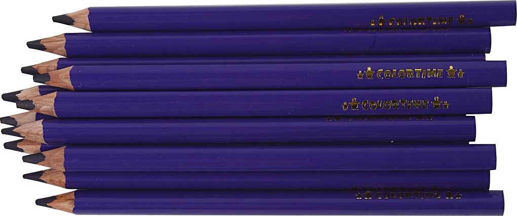 Trekantet Farveblyanter - Mine 5 Mm - Jumbo - Lilla - 12 Stk