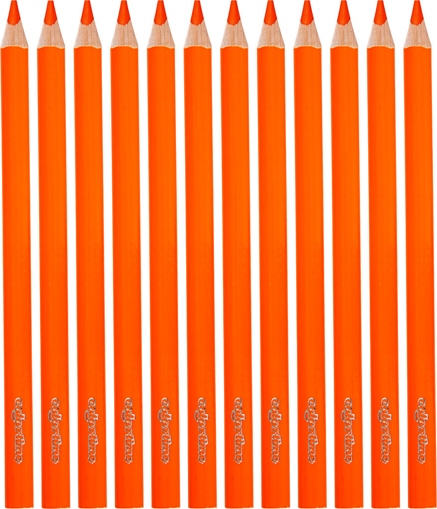 Trekantet Farveblyanter - Mine 5 Mm - Jumbo - Orange - 12 Stk