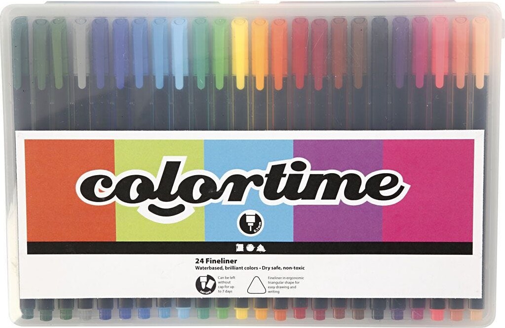 Fineliners - Colortime - 24 Farver