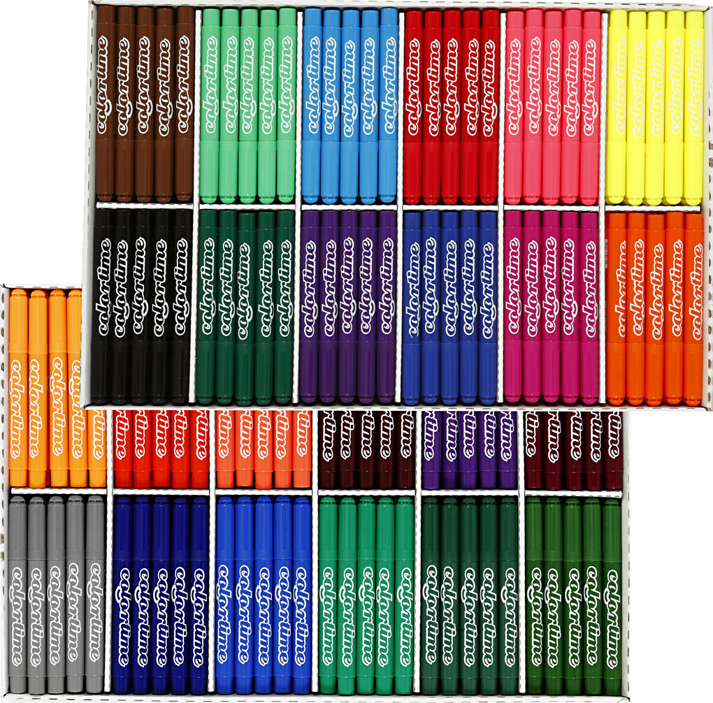 Colortime Tusch - Tykkelse 5 Mm - Assorterede Farver - 576 Stk