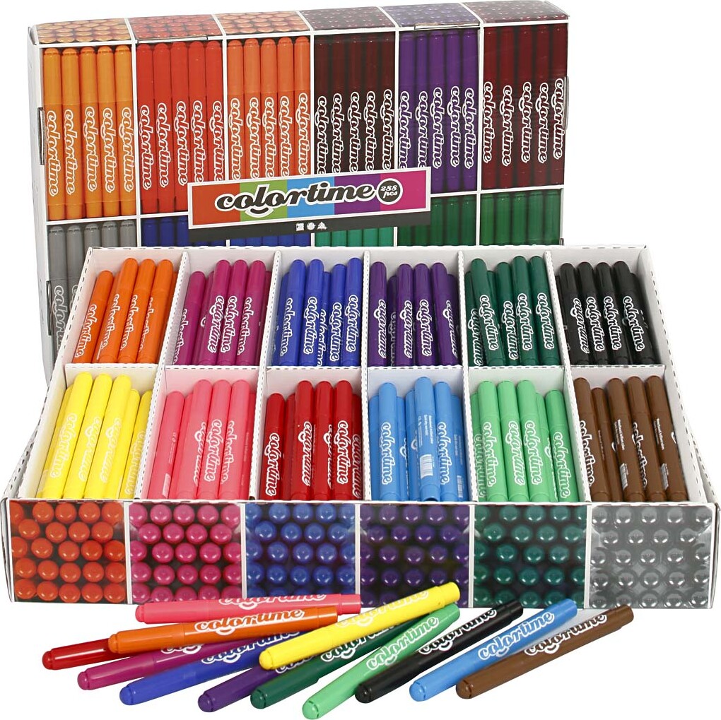Colortime Tusch - Tykkelse 5 Mm - Assorterede Farver - 576 Stk
