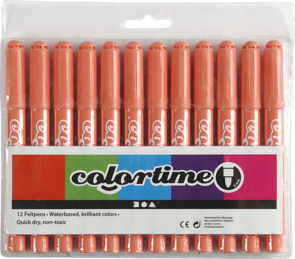 Tusser - Vandbaserede - Tykkelse 5 Mm - Mandarin - 12 Stk