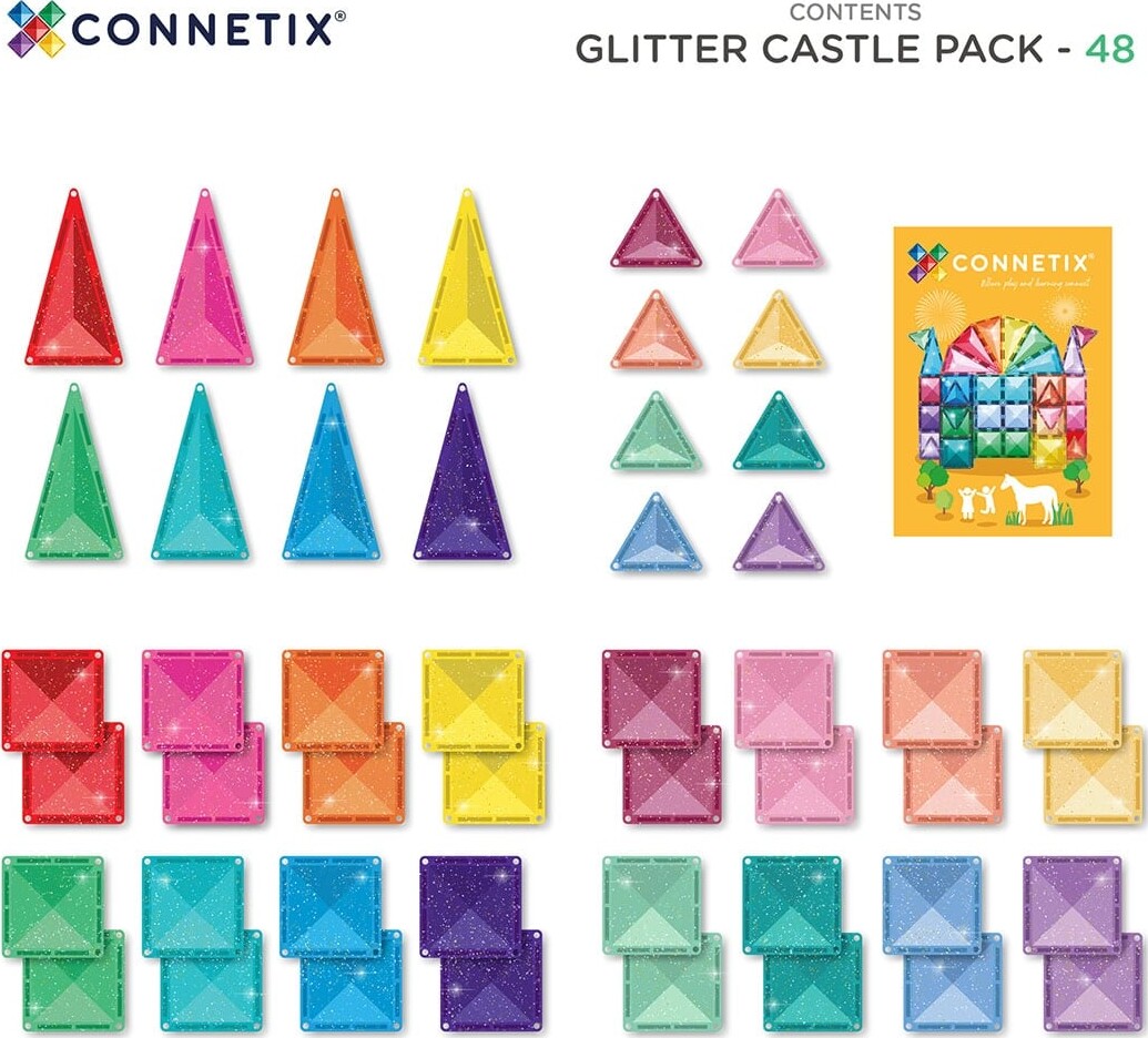 Connetix - Glitter Castle Pack - Magnetsæt