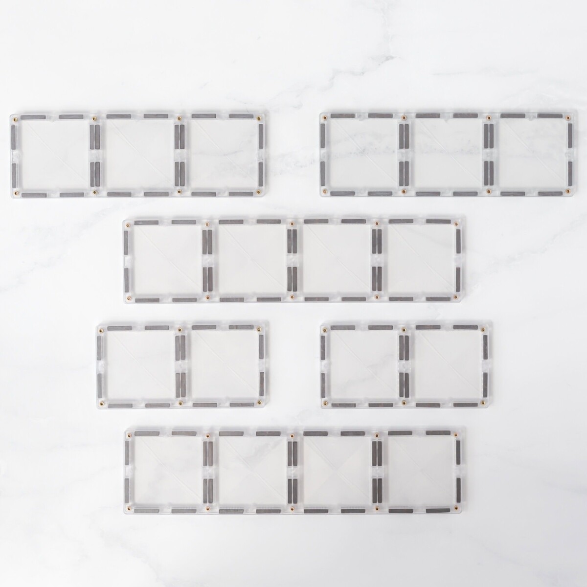 Connetix - Rectangle Pack - 12 Dele - Clear Ct-C-00012-Re