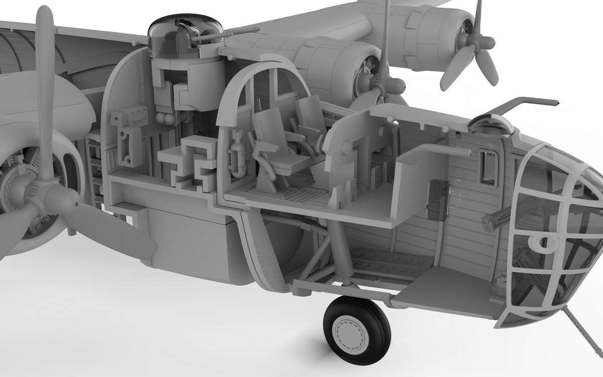 Airfix - Consolidated B-24D Liberator Fly Byggesæt - 1 72 - A09011