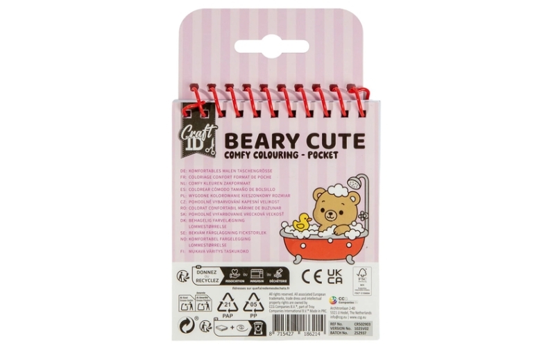 Cosy Malebog 10 X 10 Cm - 44 Sider Beary Cute