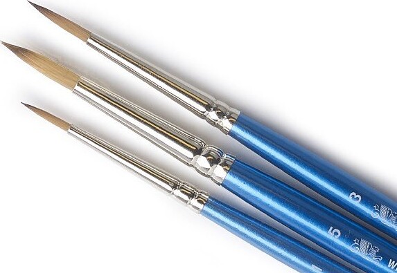 Winsor Newton - Cotman Brush Short Handle Set Round 1 3 5 - Malerpensler
