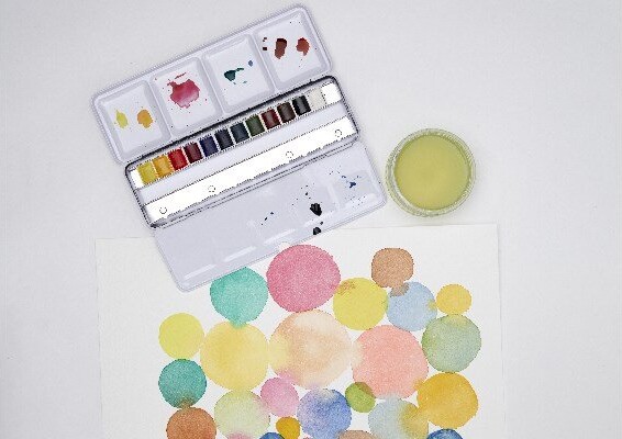 Winsor Newton - Akvarelfarve Pan Sæt Med 12 Farver - Travel Tin