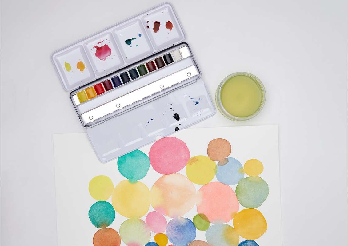 Winsor Newton - Akvarelfarve Pan Sæt Med 12 Farver - Travel Tin