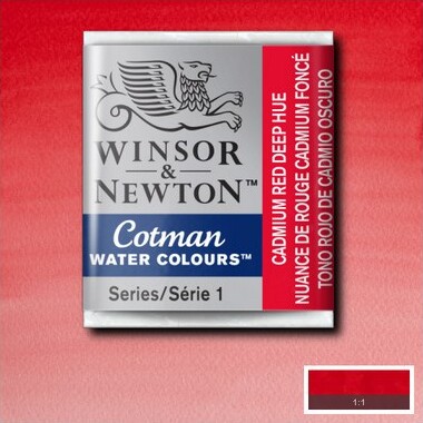 Winsor Newton - Cotman Watercolour - 12 Pan - Cadmium Rød Dyb