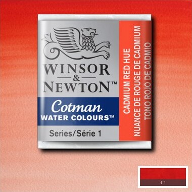 Winsor Newton - Cotman Watercolour - 12 Pan - Cadmium Rød