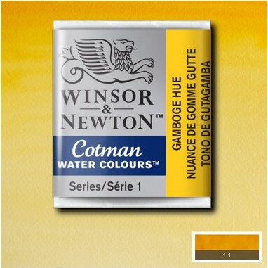 Winsor Newton - Cotman Watercolour - 12 Pan - Gamboge Gul