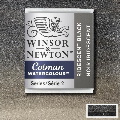 Winsor Newton - Cotman Watercolour - 12 Pan - Iriserende Sort