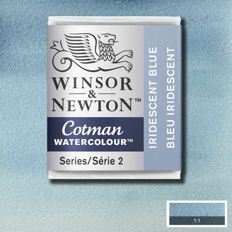Winsor Newton - Cotman Watercolour - 12 Pan - Iriserende Blå