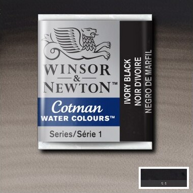 Winsor Newton - Cotman Watercolour - 12 Pan - Elfenben Sort