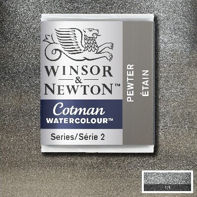 Winsor Newton - Cotman Watercolour - 12 Pan - Tin Grå