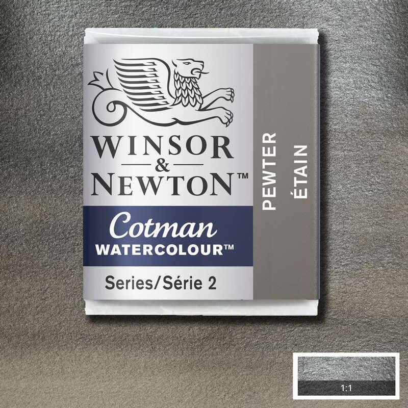 Winsor Newton - Cotman Watercolour - 12 Pan - Tin Grå