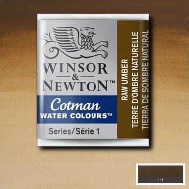 Winsor Newton - Cotman Watercolour - 12 Pan - Raw Umber