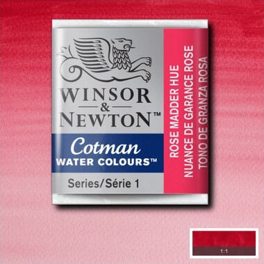 Winsor Newton - Cotman Watercolour - 12 Pan - Rose Madder Pink