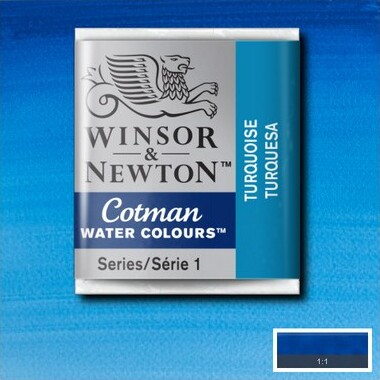 Winsor Newton - Cotman Watercolour - 12 Pan - Turkisblå
