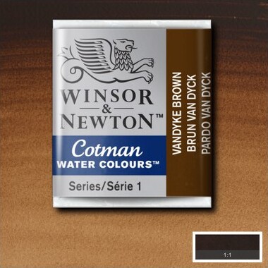 Winsor Newton - Cotman Watercolour - 12 Pan - Vandyke Brun