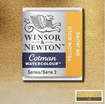Winsor Newton - Cotman Watercolour - 12 Pan - Gul Guld