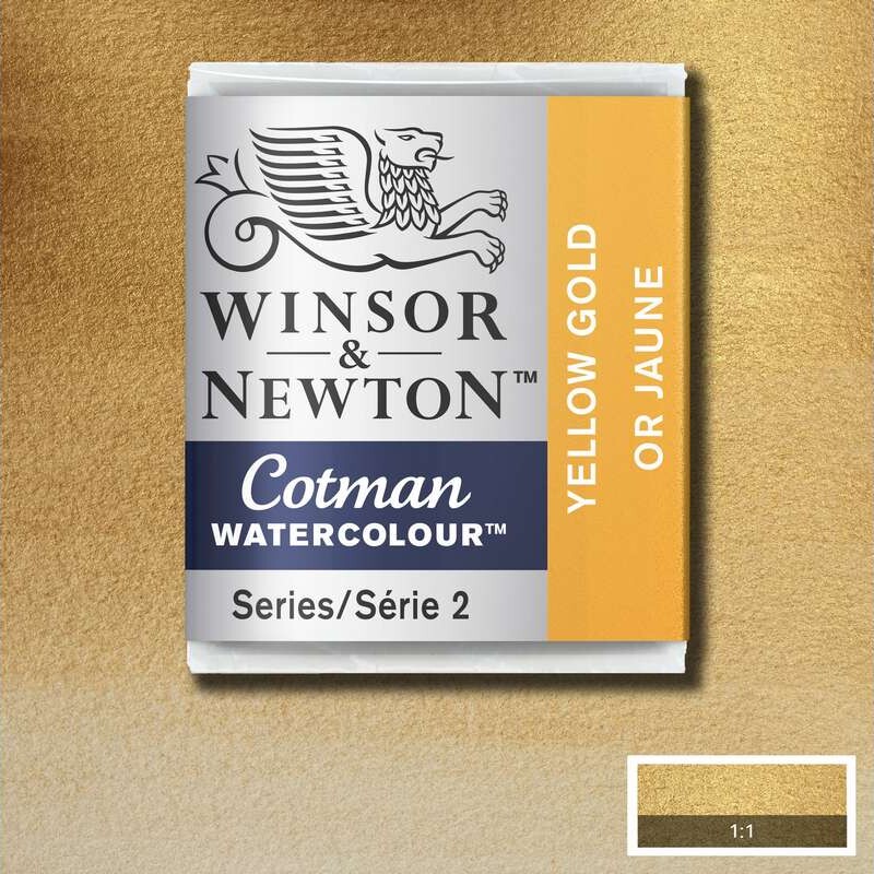 Winsor Newton - Cotman Watercolour - 12 Pan - Gul Guld