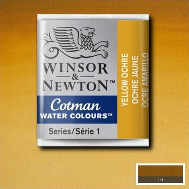 Winsor Newton - Cotman Watercolour - 12 Pan - Gul Okker