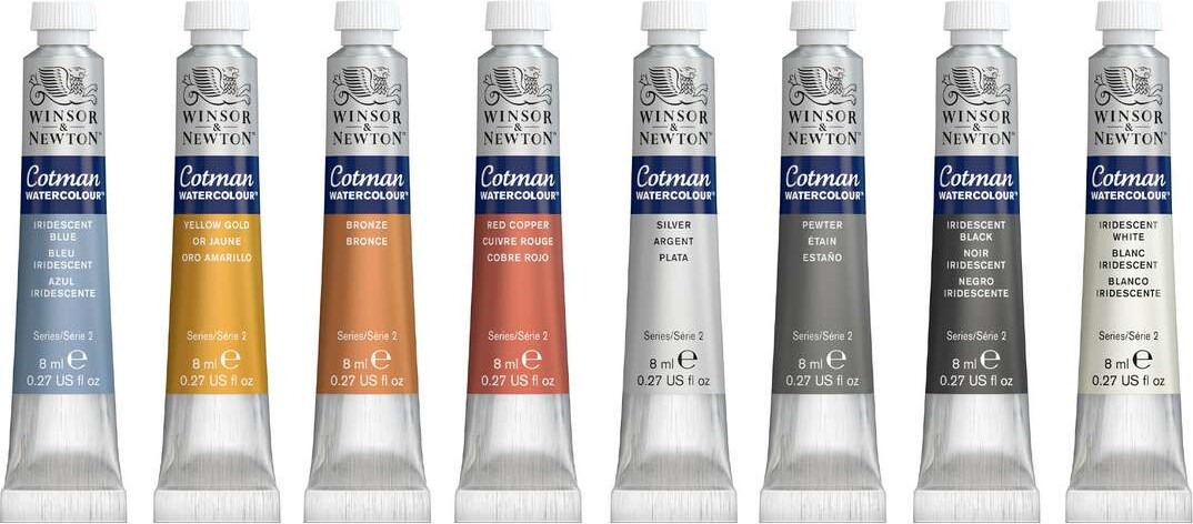 Winsor Newton - Cotman Watercolour - 8 Ml - Iriserende Sort