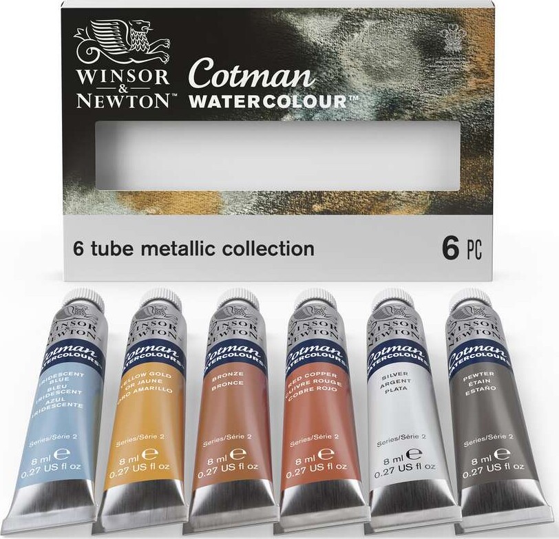 Winsor Newton - Akvarelfarver - Cotman - Metallic Collection - 6X8 Ml