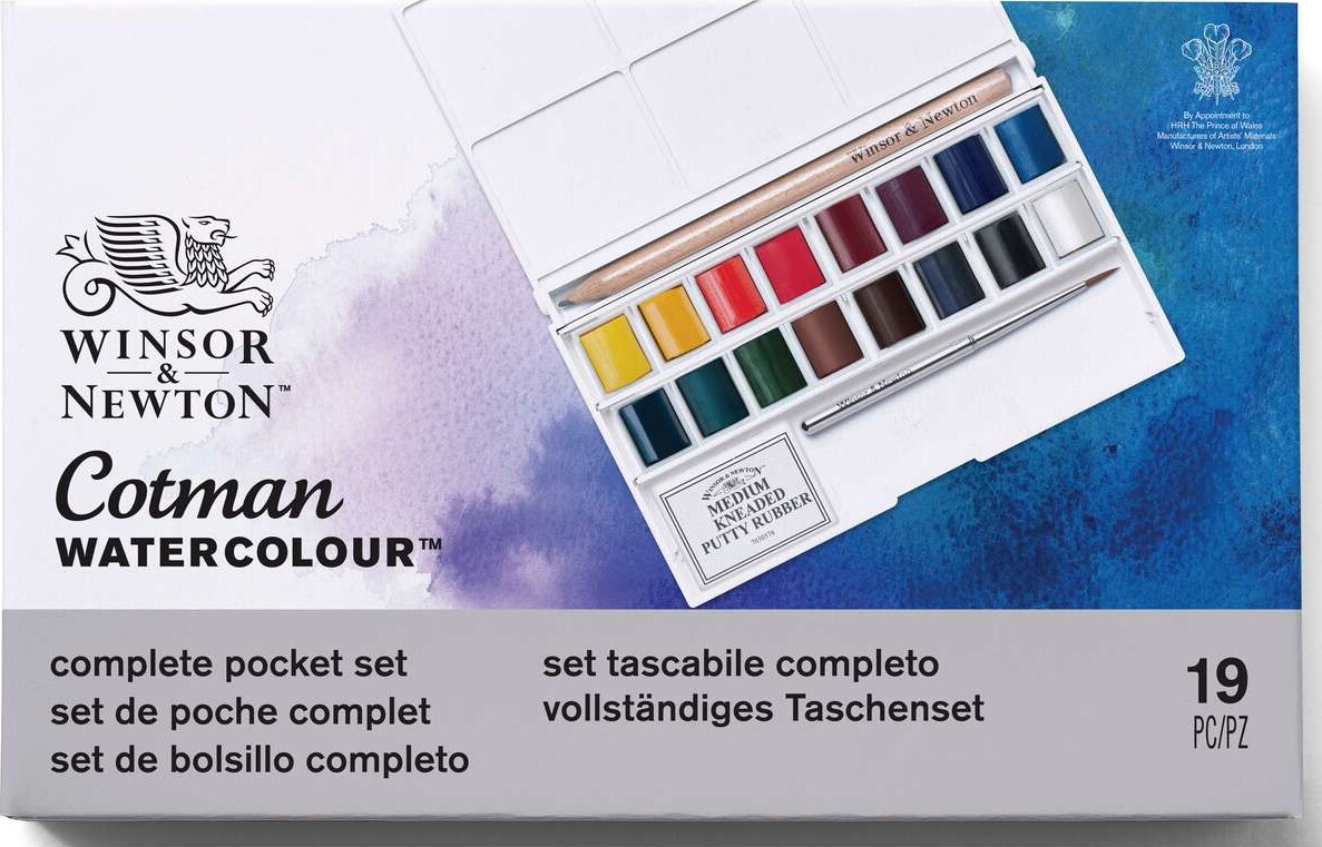Winsor Newton - Akvarelfarve Sæt Med 16 Farver - Complete Pocket