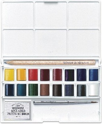 Winsor Newton - Akvarelfarve Sæt Med 16 Farver - Complete Pocket