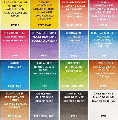 Winsor Newton - Akvarelfarve Sæt Med 16 Farver - Complete Pocket