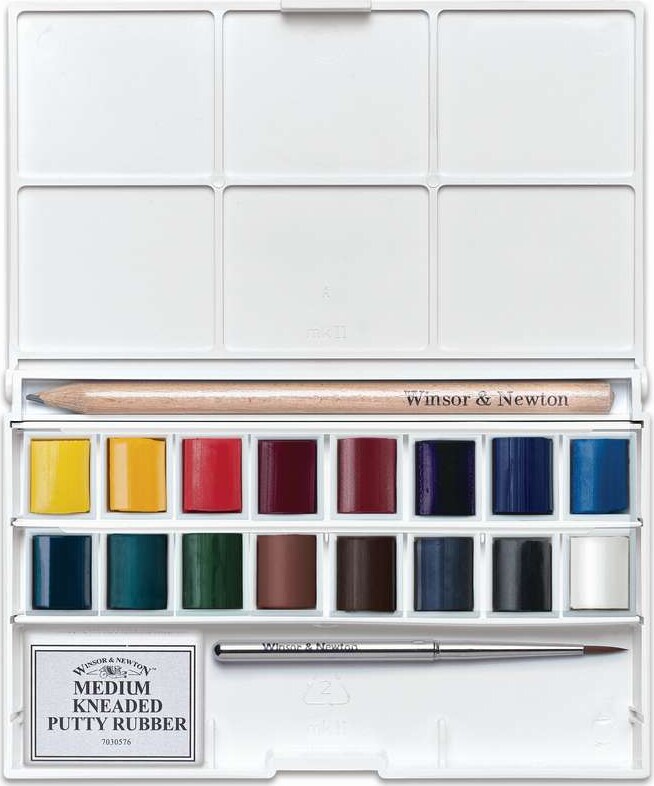 Winsor Newton - Akvarelfarve Sæt Med 16 Farver - Complete Pocket