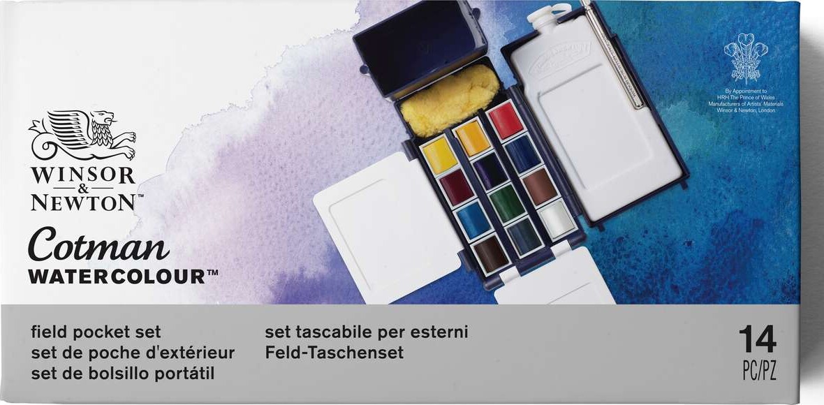 Winsor Newton - Akvarelfarve Sæt Med 12 Farver - Field Pocket