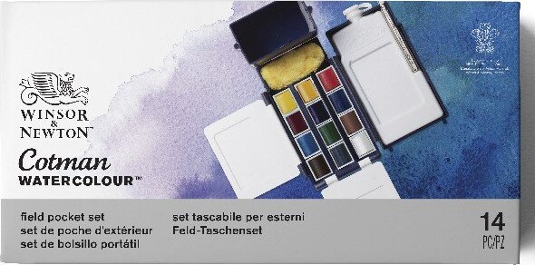 Winsor Newton - Akvarelfarve Sæt Med 12 Farver - Field Pocket