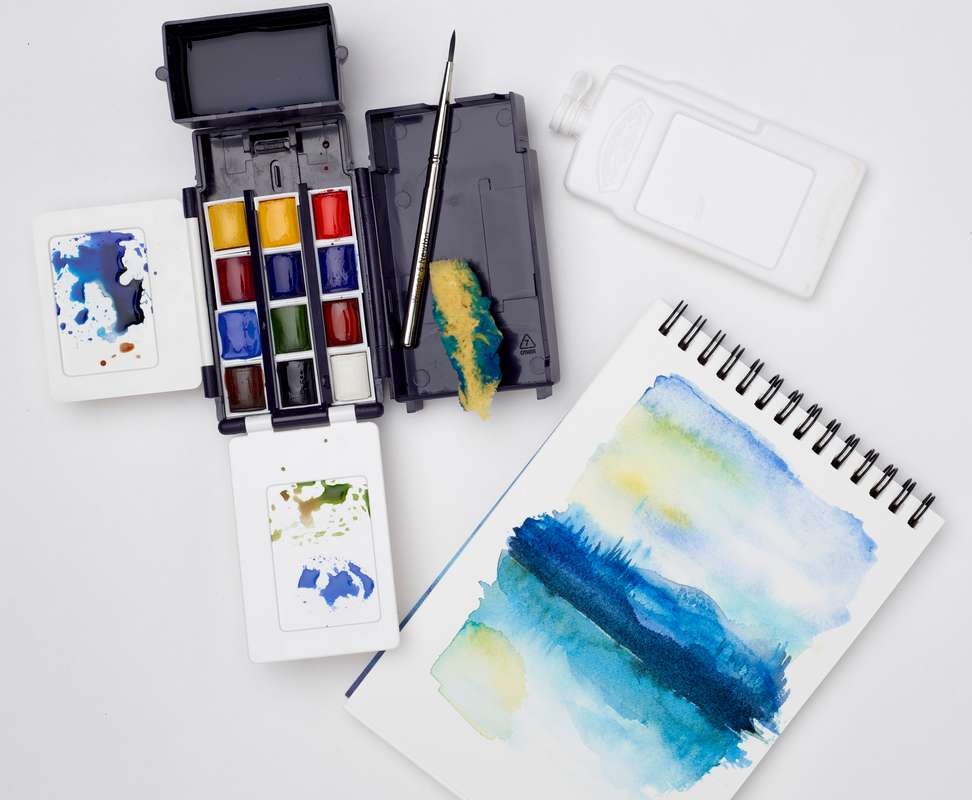 Winsor Newton - Akvarelfarve Sæt Med 12 Farver - Field Pocket