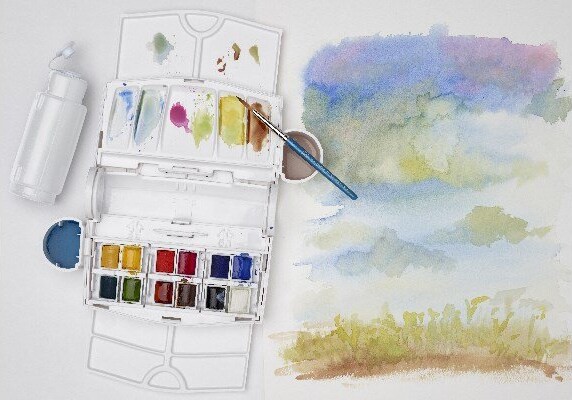 Winsor Newton - Akvarelfarve Sæt Med 12 Farver - Field Travel